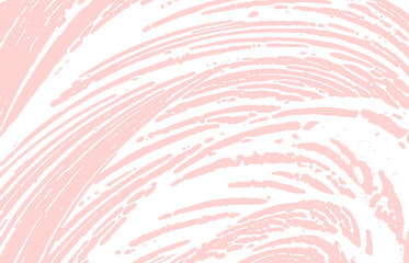 Grunge texture. Distress pink rough trace. Fabulou
