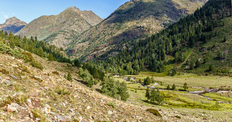 Fototapeta na wymiar Beautiful Landscape in the High Pyrenees in Pallars Sobira, Catalonia