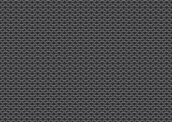 Seamless vector pattern of european '6 in 1' chain mail over dark background