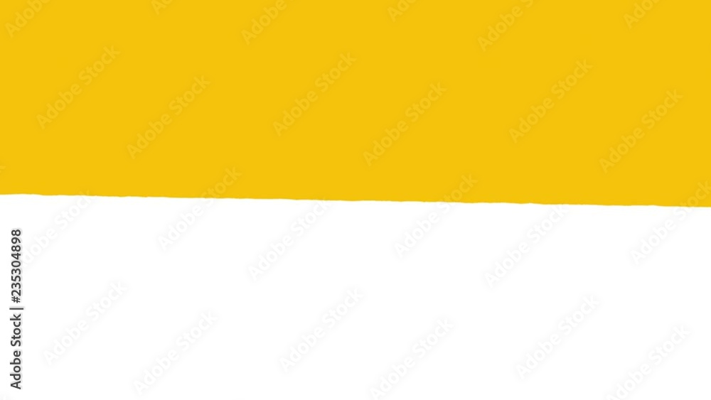 Poster yellow paint roller background transition filling/ 4k animation of a yellow roller painting backgrou