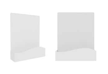 white empty display isolated on a white background, 3D rendering