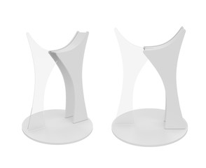 white empty showcase isolated on a white background, 3D rendering © salamahin