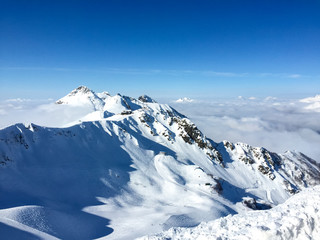 Fototapeta na wymiar Kavkaz mountains during winter