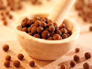ALLSPICE IN PESTLE AND MORTAR