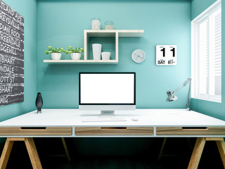 Modern home office study design and decoration