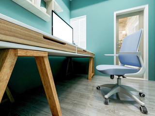 Modern home office study design and decoration