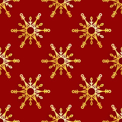 Golden snowflakes