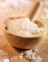 SEA SALT IN PESTLE AND MORTAR