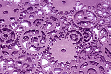 a large number of iron gears. mechanism, interaction, creativity.