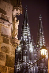 Altstadt, Köln, Kölner Dom bei Nacht