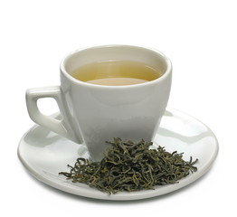 cup of tea isolated on white