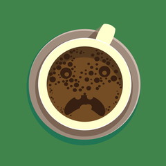 drawing of coffee Cup sad