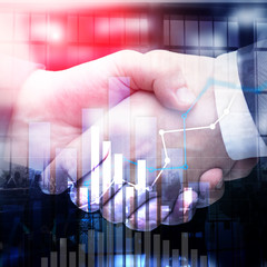 Financial growth graph. Sales increase, marketing strategy concept.