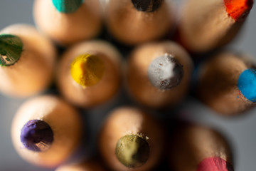 macro color pencils