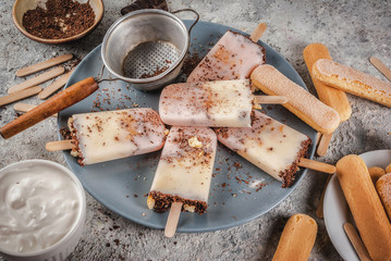 Tiramisu popsicles ice cream