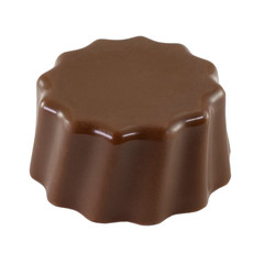 Praline chocolate isolated on white background