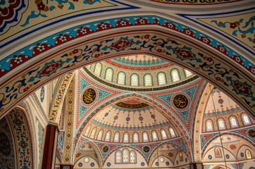Naklejka premium The interior of the mosque in the city of Manavgat, Turkey