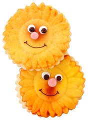 SUNFLOWER FACE BISCUITS CUT OUT