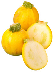 YELLOW COURGETTES CUT OUT