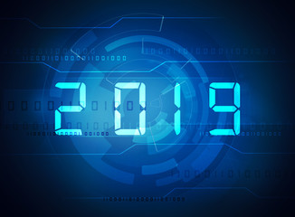 new year 2019 digits