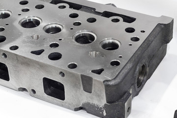 As machined head cylinder from iron casting ;