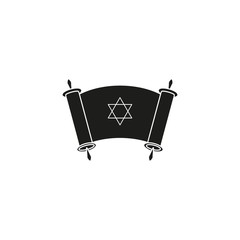 Happy day of Hanukkah day icon black