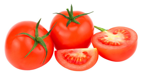 Tomato isolated on white. With clipping path