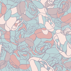 Vector Abstract Rose Texture Seamless Pattern