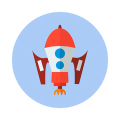 rocket, flat vector icon. rocket icon i