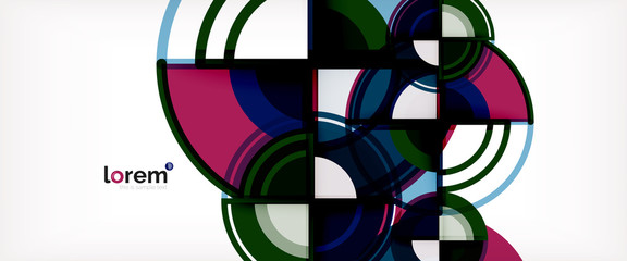 Obraz premium Vector abstract colorful circles background