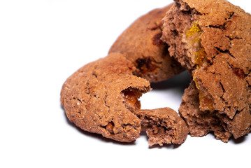 oatmeal chocolate biscuits with dried apricots