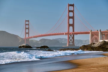 Crédence de cuisine en verre imprimé Plage de Baker, San Francisco Golden Gate Bridge, San Francisco, California