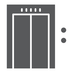 Elevator glyph icon, hotel and level, lift sign, vector graphics, a solid pattern on a white background.