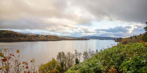 Beautiful landscape of Loch Leven, Scotland, in November