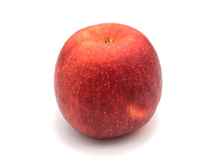 Red ripe apple isolated on white background