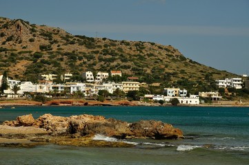 Fototapeta na wymiar A Beautiful Town on the Coast of Crete Island