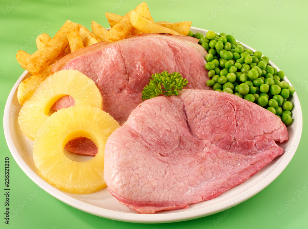 Wall mural GAMMON STEAK MEAL