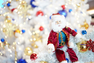 Santa claus, Christmas and New year decoration.