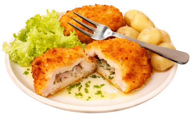 GARLIC CHICKEN KIEV CUT OUT
