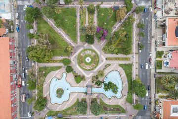 Aerial View of a plaza in Cochabamba, Bolivia