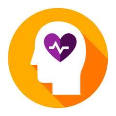 Mental health medical icon. Head with mental health, healthcare and medical sign