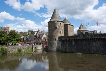 Naklejka premium Castello, Fougeres, Bretagna, Francia, Europa