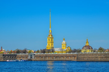 Peter and Paul Fortress in St. Petersburg, located on the Hare Island
