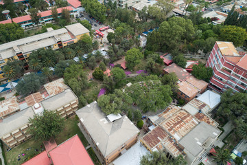 Fototapeta premium Aerial View of a plaza in Cochabamba, Bolivia