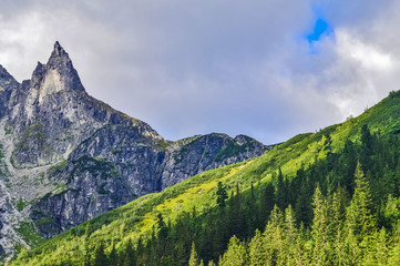Beautiful rocky peak in the Tatra Mountains, Poland