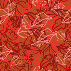 forest of leaves of different shades of red color