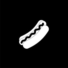 Hot Dog icon or logo on dark background