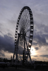 Big wheel at sunset.