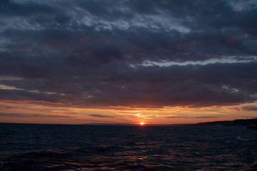 Amaizing October sunset in Kavarna, Bulgaria