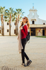 Young woman exploring Cadiz (Andalusia - Spain - Europe)